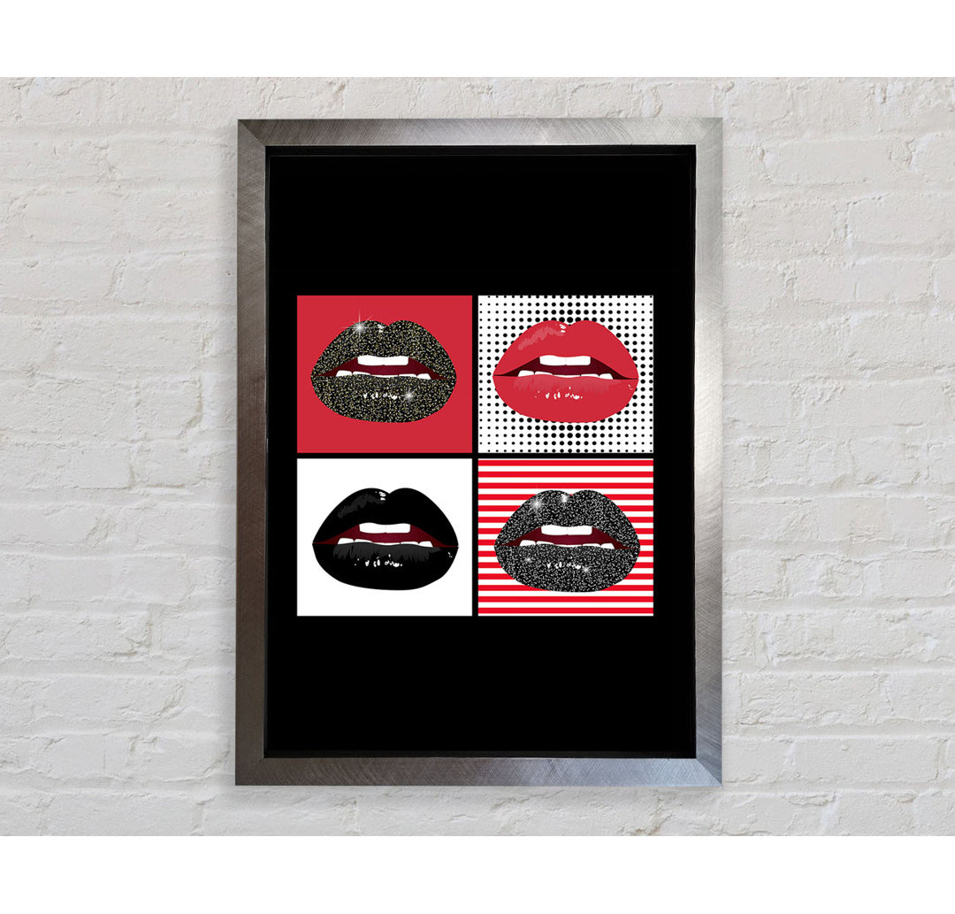 Sparkle Lips 1 - Einzelne Bilderrahmen Kunstdrucke