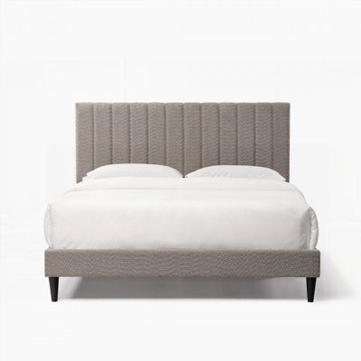 Normsman Dove Tufted Upholstered Queen Bed - No Box Spring Needed, Strong Support