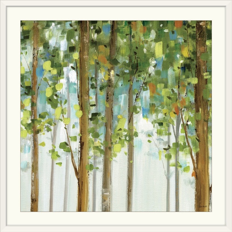 «Forest Study II» par Lisa Audit, reproduction d'art, H 20" x l 20" x P 1", Cadre blanc