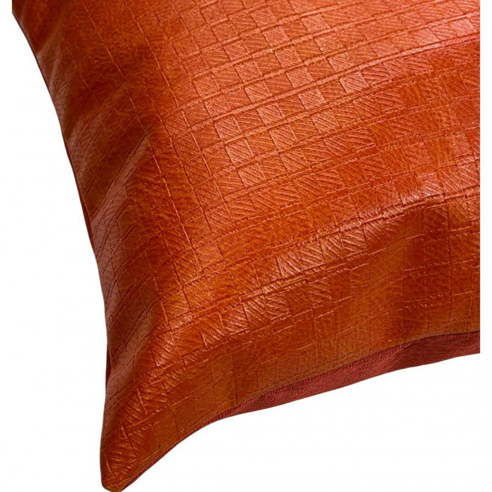 Coussin en cuir, H 16 po x l 24 po, Rectangulaire