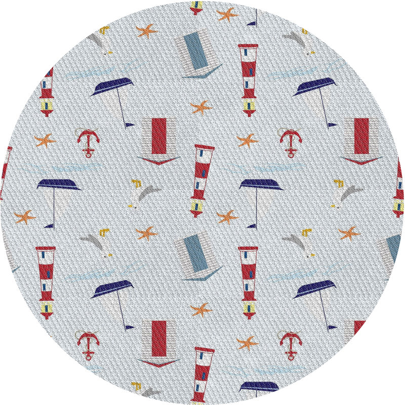 Tapis décoratif gris Giraldo, Rond 6 pi