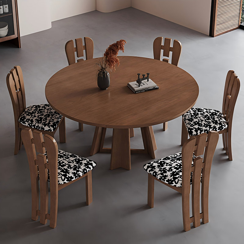 Solid Wood Ash brown Dining Table, 29.53"H x 53.15"L x 31.5"W