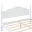 Structure de lit plateforme grand lit en bois, thème rétro avec support à lattes, lit blanc, arrangement stable