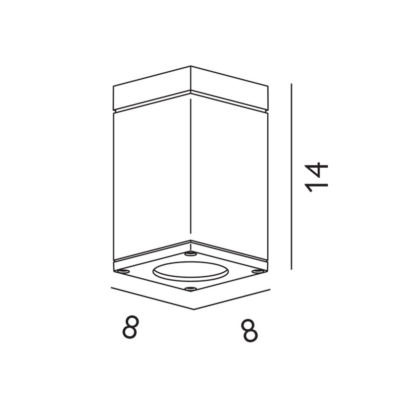 Baeddan Graphite 12cm H Outdoor Flush Mount