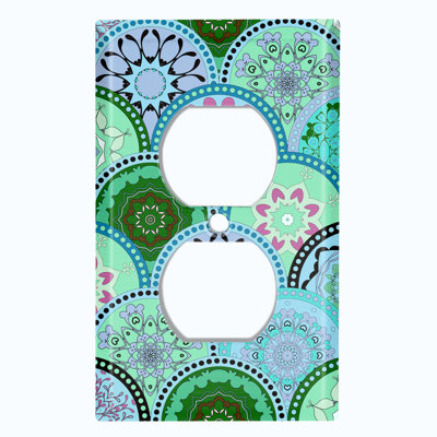 Patterned 1 - Gang Toggle Light Switch Standard Wall Plate