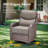 7 - Person Luxury Wicker Patio Furniture Set With Coffee Table & 6-Inch Extra-Thick Cushion Swivel Chairs, Side Table-1841385906-1841385907