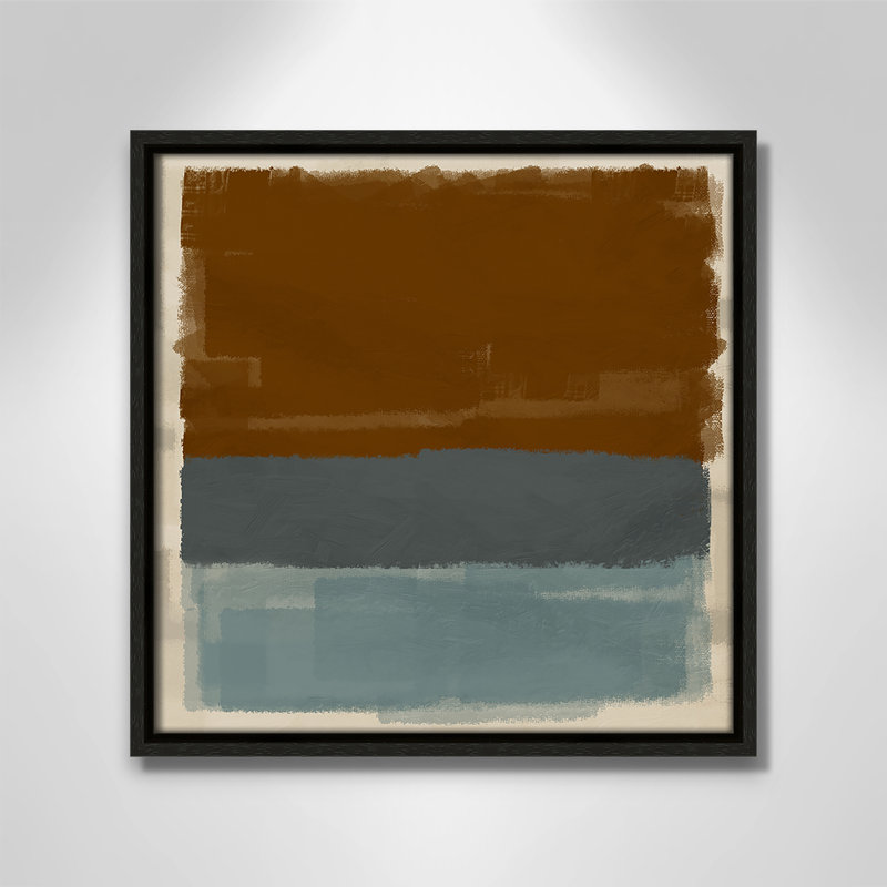 «Turbulent Honesty Square Version Print» par Marcus Prime, Espresso, H 13,5 po x l 13,5 po