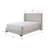 1Pc Contemporary Upholstered Bed Frame Tufted Headboard Soft Tweed Fabric Winged Headboard-1422838457-1422838459