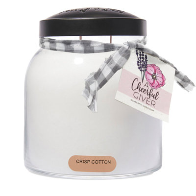Crisp Cotton Scented Jar Candle