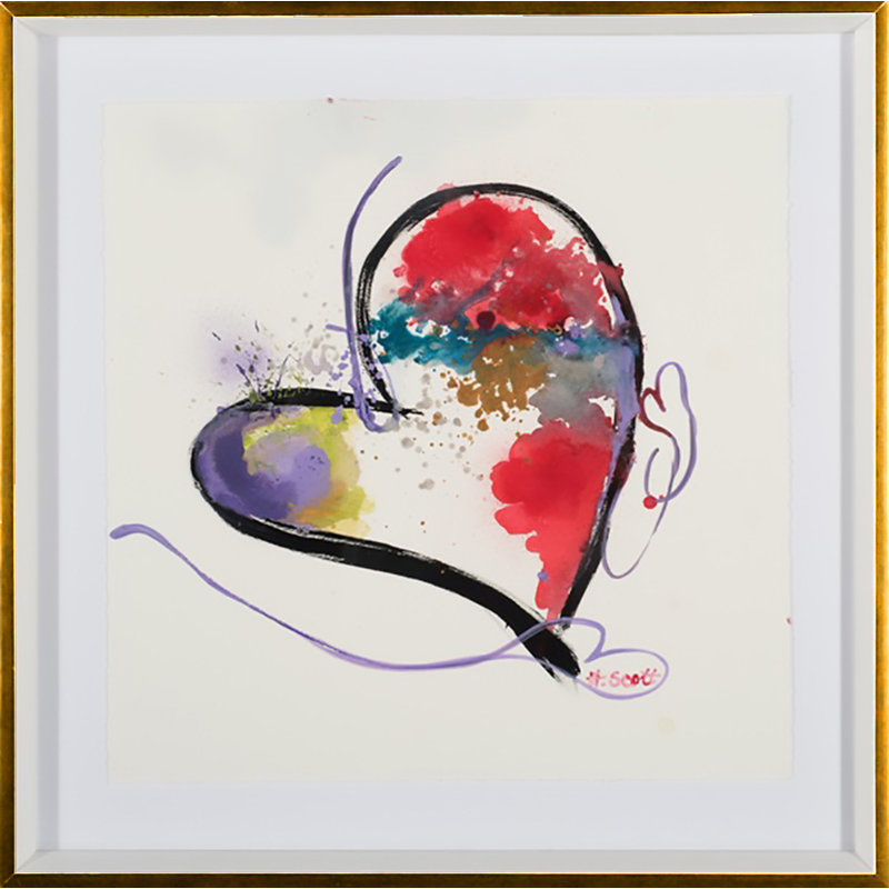 Universal Love par H. Scott - peinture encadrée sur papier