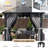 10 Ft. W X 10 Ft. D Aluminum Patio Gazebo With Netting And Curtains