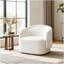 Fauteuil d'appoint incurvé crème-1126345934