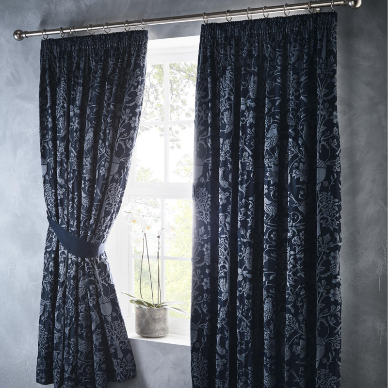 Flintville Room Darkening Curtain Panel Pair, Blue