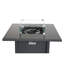 Table de foyer d'extérieur 25 po x 30 po avec couvercle, acier inoxydable, acier