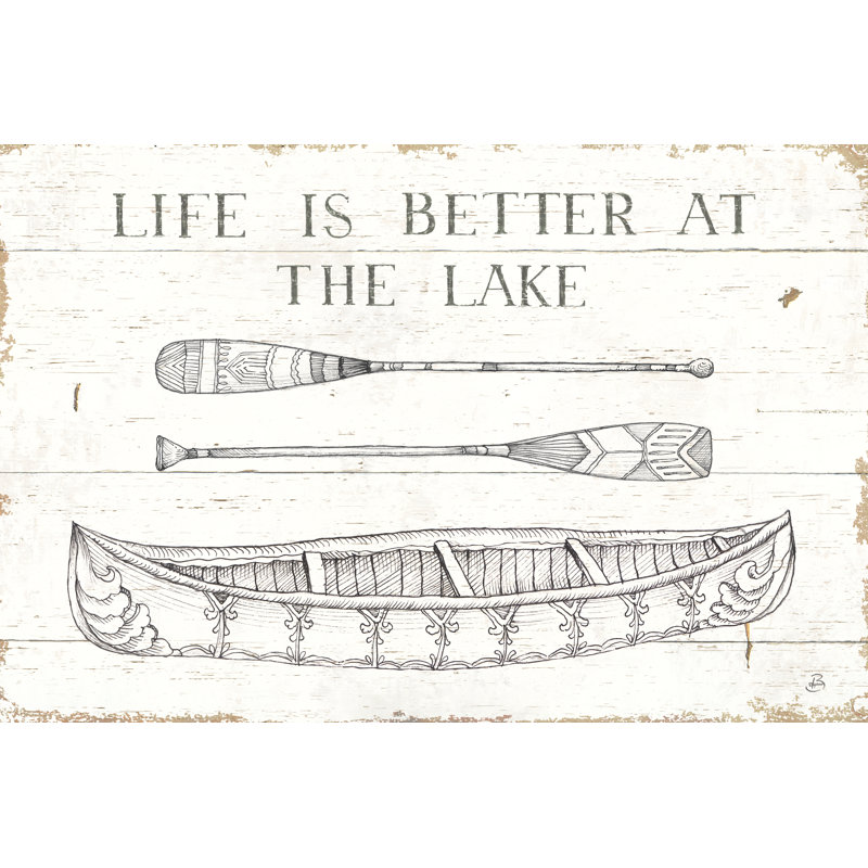 Lake Sketches II 1 Piece Wrapped Canvas Wall Art, 51cm H x 76cm W