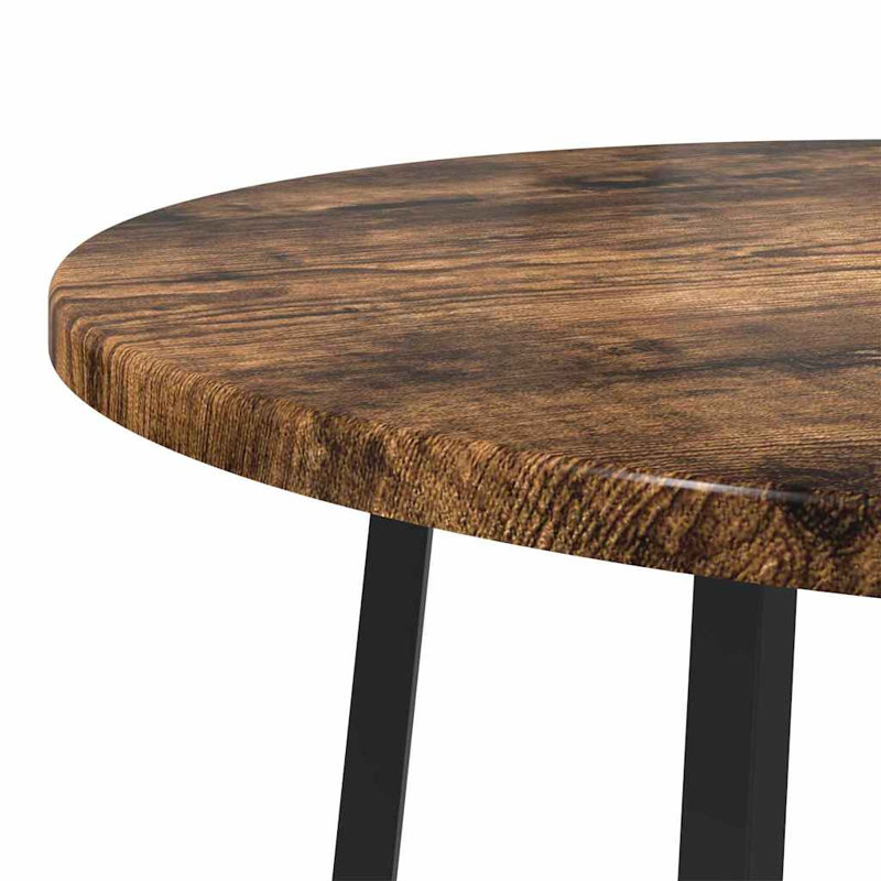  Side Table Set With Shelf 2 Pcs Black Oak 50 X 50 X 51 Cm, Smoked Oak