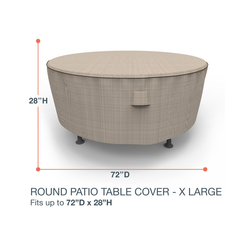 Housse pour table ronde Miguel, H 28 po x l 72 po x P 72 po