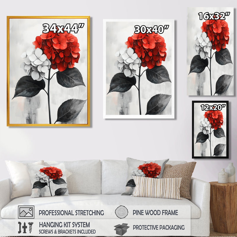 Barras - impressions murales florales, H 40 po x l 30 po, Toile tendue, Ne s’applique pas