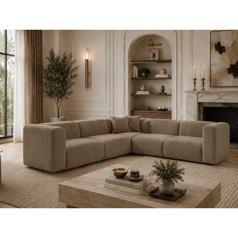 5 Seater Velvet Sectional