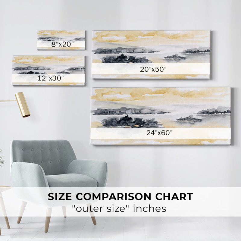 «Whispering Wind I», reproduction d'art sur toile tendue, H 12 po x l 30 po x P 1,5 po