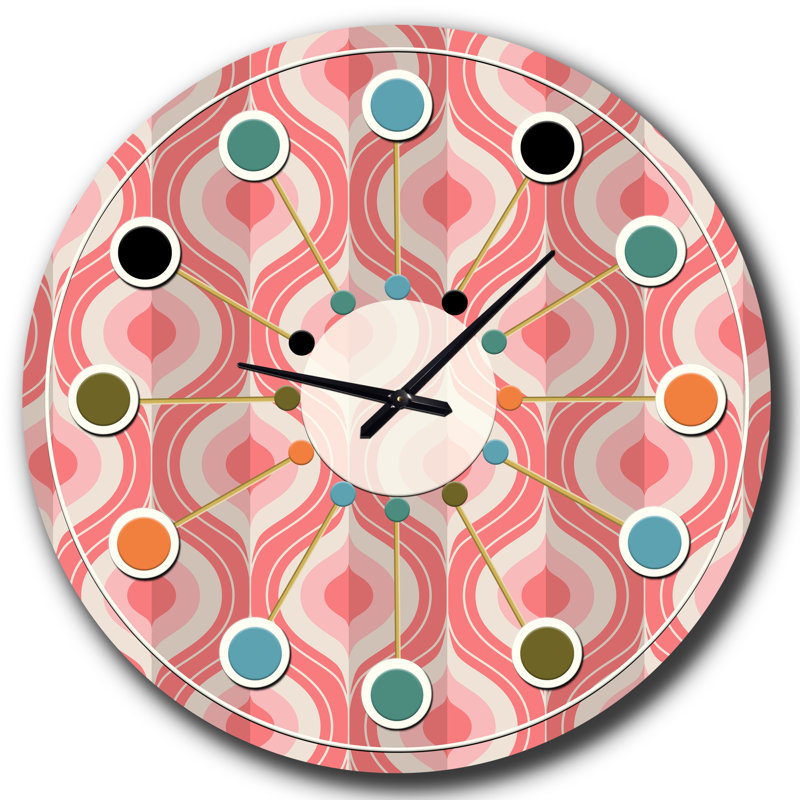 Horloge murale rétro Mid-Century, Petit