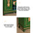 31.50" Green Rectangular Solid Wood Wine Racks