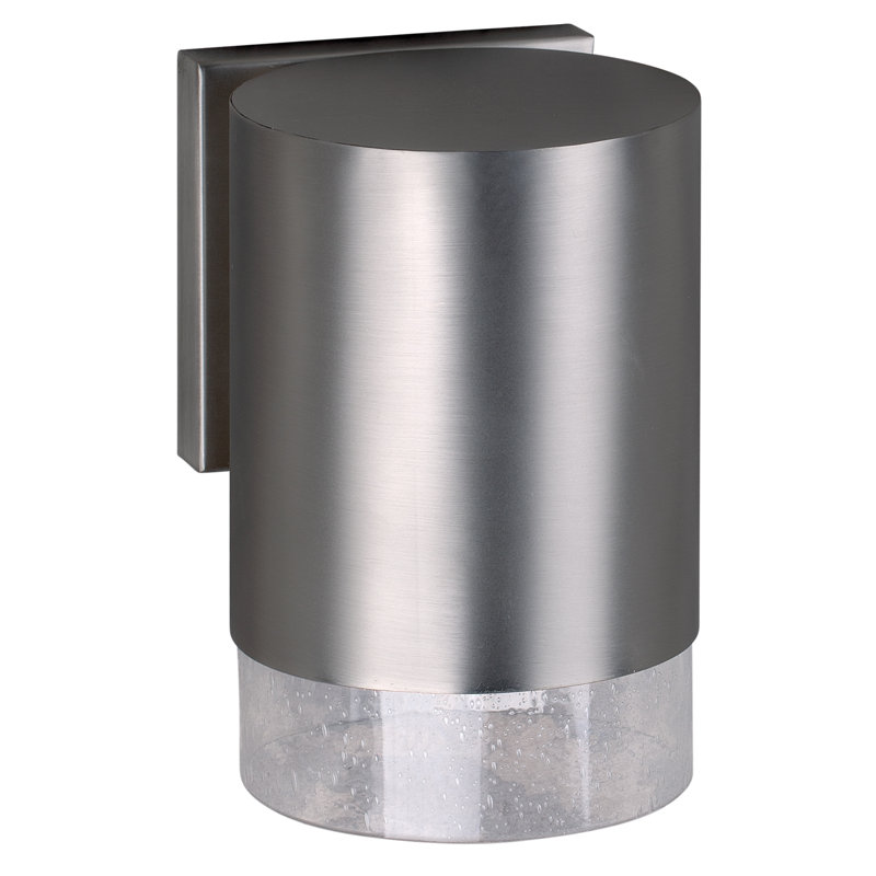 Plafonnier encastré d’extérieur 1 ampoule Abron, Nickel brossé