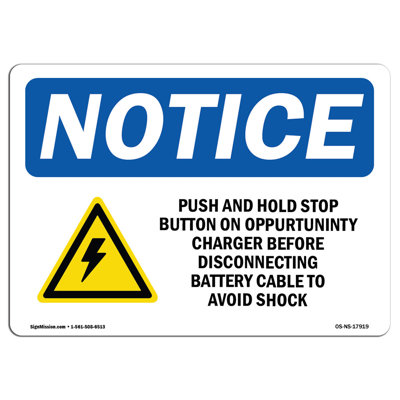Push and Hold Stop Button on Sign