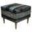 Altes Holz 55cm Wide Square Striped Ottoman with Storage