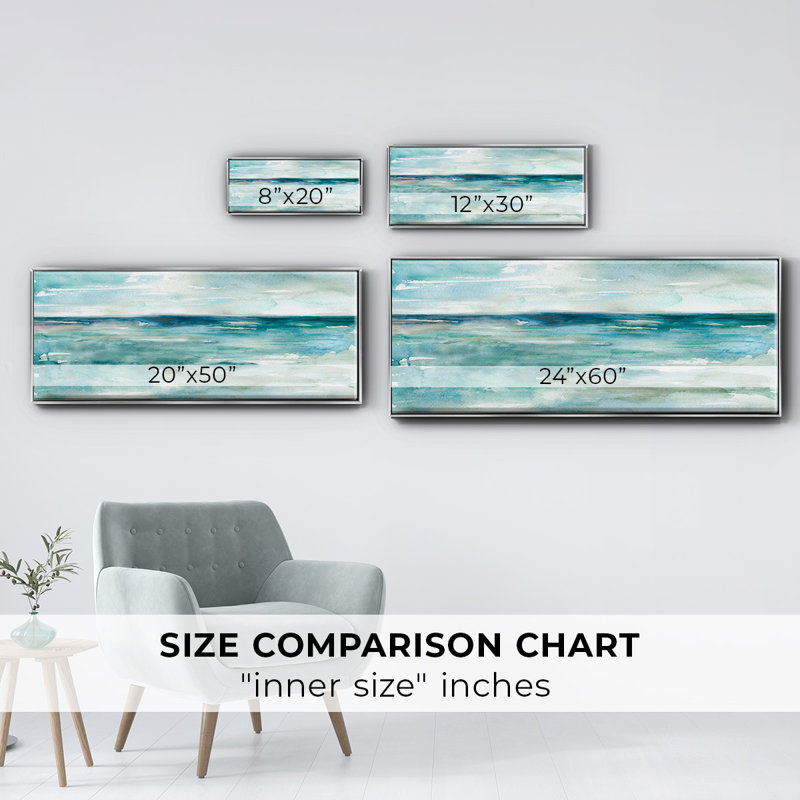 Wash Over Me- Framed Canvas, 20" H x 50" W