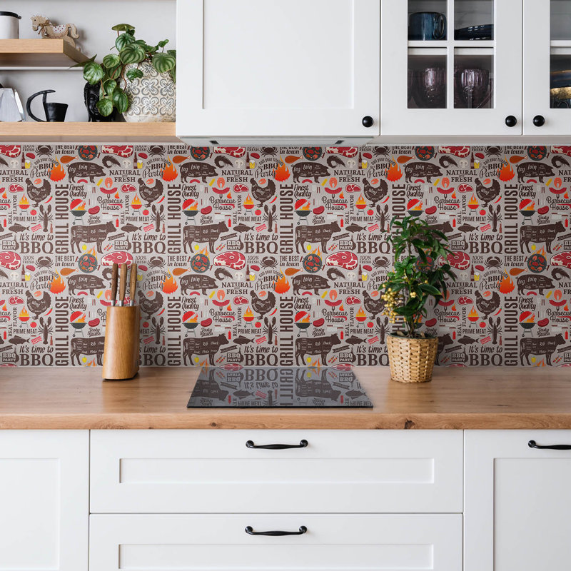Augu 30cm x 30cm PVC Mosaic Tile in Red