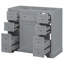 Meuble-lavabo de 36 po sans lavabo, meuble de rangement uniquement, comprenant un meuble et six tiroirs-148549928