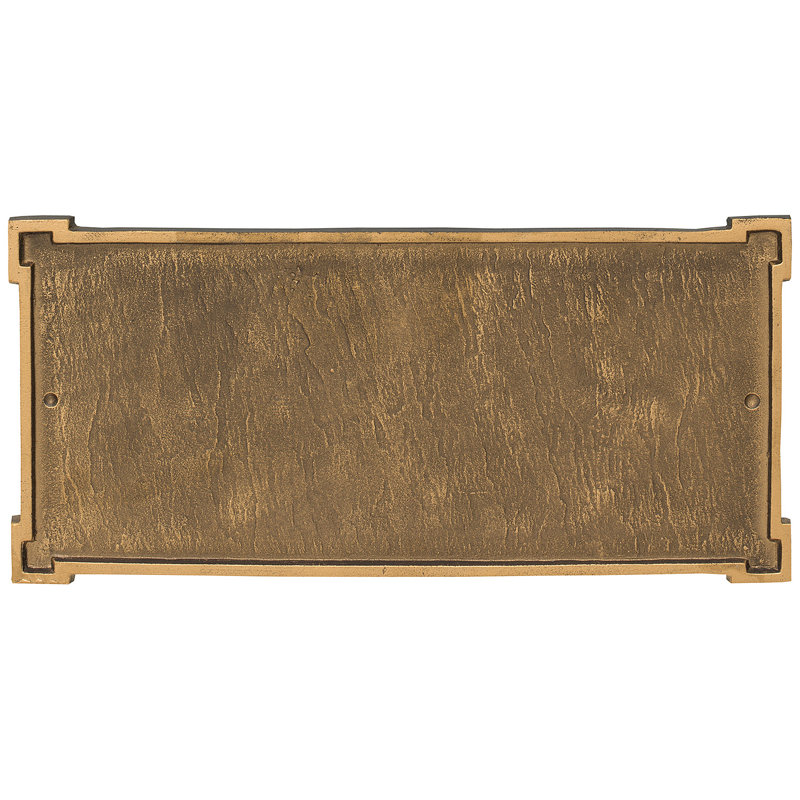 New Yorker 2-Line Wall Address Plaque, Yes, Aged Bronze / Gold