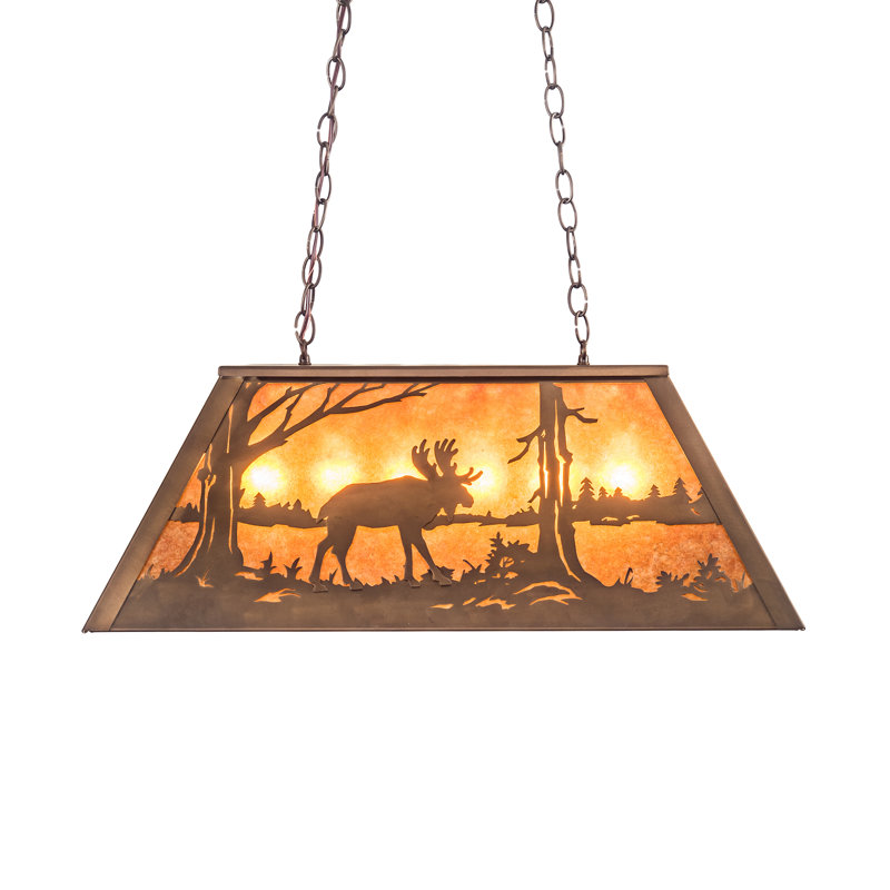 Luminaire suspendu géométrique 6 lumières pour table de billard Mildred