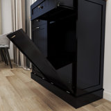 Two Drawers and Two-Compartment Tilt-Out Trash Cabinet