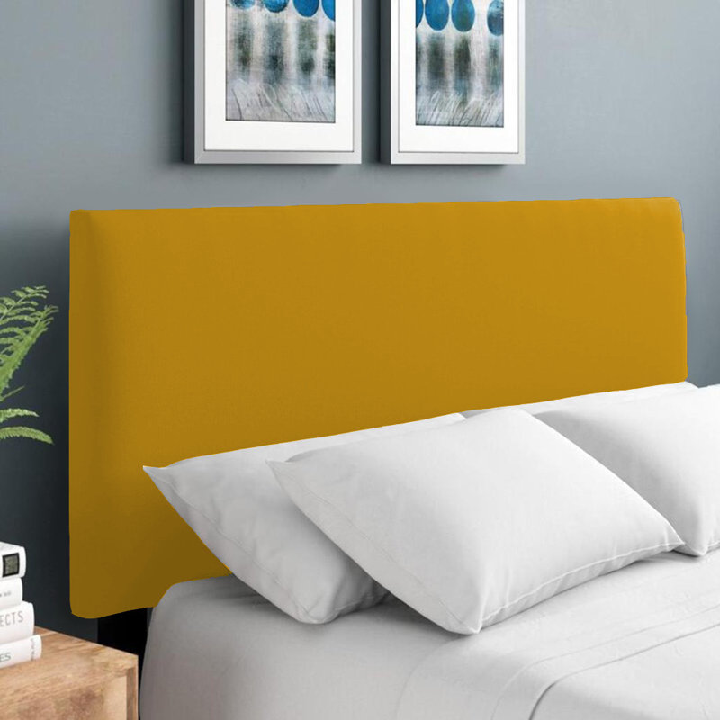 Erian Upholstered Headboard, Turmeric, Velvet, Double (4'6)
