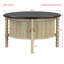 Table basse vintage rétro 30,3 pouces avec rangement caché, design Mid-Century moderne pour petits espaces, beige et espresso-1028470889