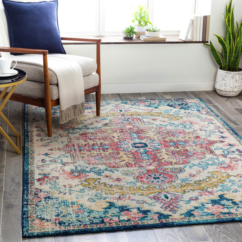 Caban Blue/Burgundy Rug, Rectangle 200cm x 274cm