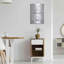  «Streetcar Blueprint Vernis White», art mural en métal, 16 po x 24 po