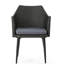 Paire de chaises d'extérieur 2 - Pe gris et fer, matériau de revêtement de siège imperméable
