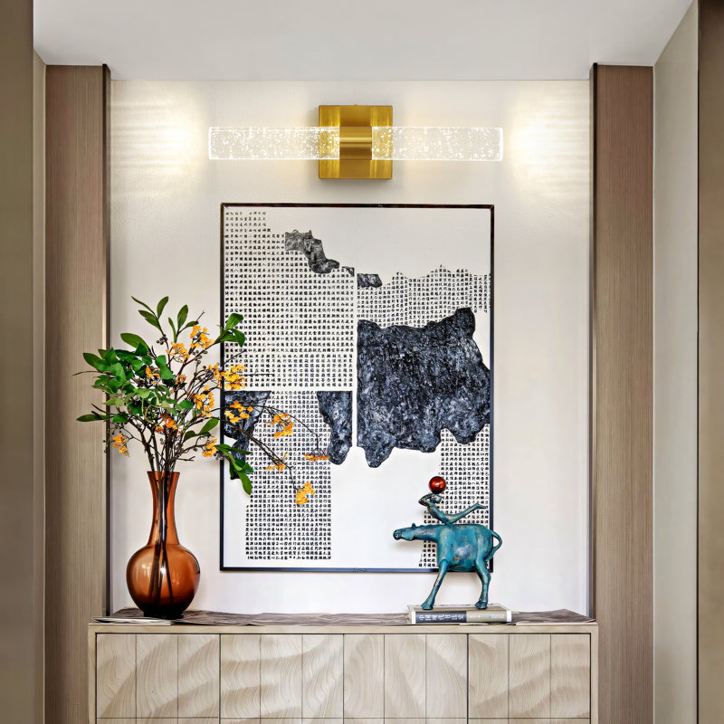 Olivia Dimmable Crystal Wall Light, Gold