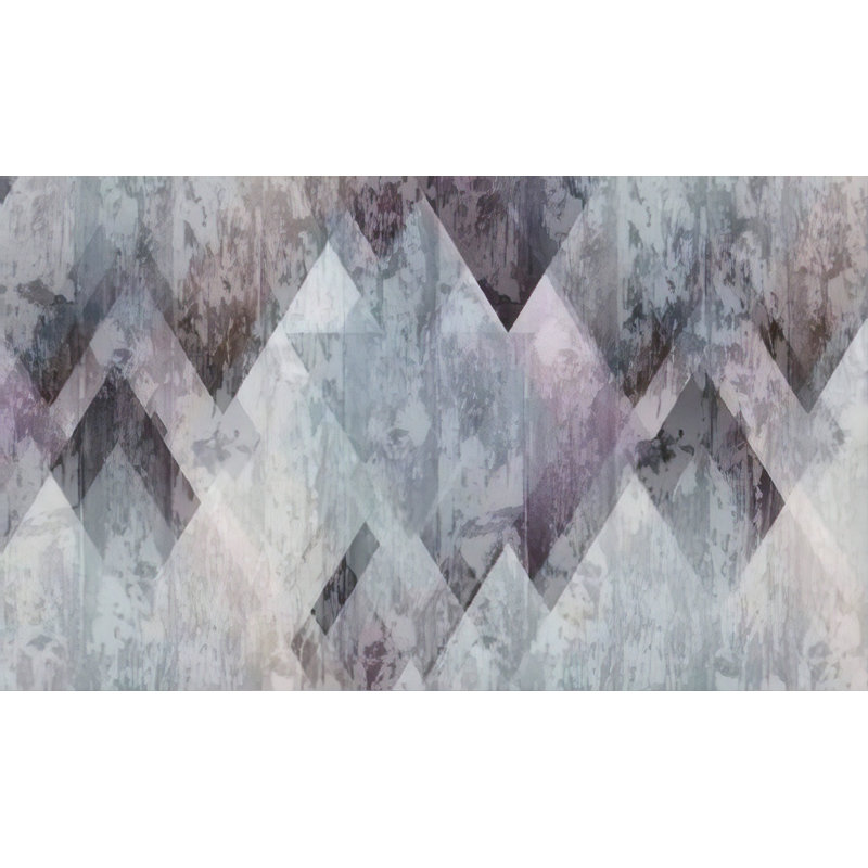 Murale texturée amovible à motif triangulaire foncé, L 49 po x l 75 po