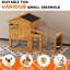 Cage à lapin à double couche - cage à lapins en bois 53 2 l avec plateau amovible