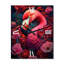 Horloge murale moderne Tropical Flamingo Grace IV - Animaux-1943051812