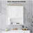 HOMCOM Bathroom Wall Cabinet, Modern Bathroom Cabinet Wall Mounted Medicine Cabinet with 2 Doors, Adjustable Shelf, Over the Toilet, White