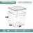 Sorbus 4 Pack Small Clear Plastic Container Bins with Lids and Handles