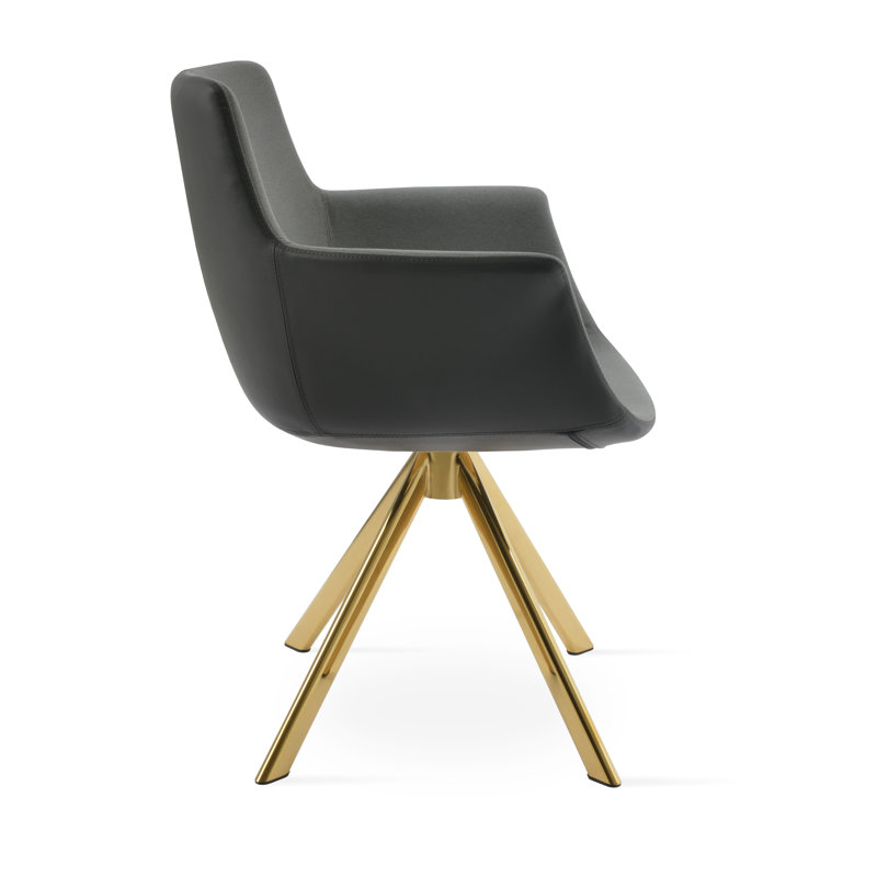 Fauteuil Bottega, Or, Gris