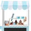 Chariot à crème glacée en bois avec 33 pièces Teamson Kids My Little Helper Pretend Play