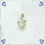 Carreau de mosaïque floral auto-adhésif en vinyle 8 po x 8 po-114486749