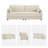 84'' W Modern T Cushion Upholstered Recessed Arm Sofa-468675305